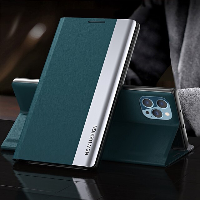  telefon fodral Till iPhone 16 15 14 Pro Max Plus iPhone 16e iPhone 13 12 11 Pro Max Mini Skal med stativ Magnet Helkroppsskydd Förgyllning PC PU läder