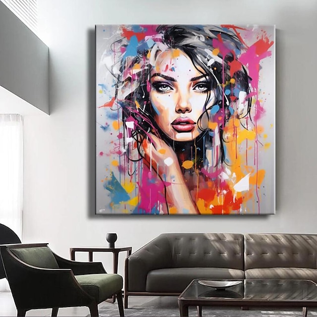  Handmade sex girl painting Hand Painted Beautiful Woman Graffiti Oil Painting Wall Art Beautiful Woman Graffiti Painting Wall Art Canvas Painting Home Decoration Decor Rolled Canvas