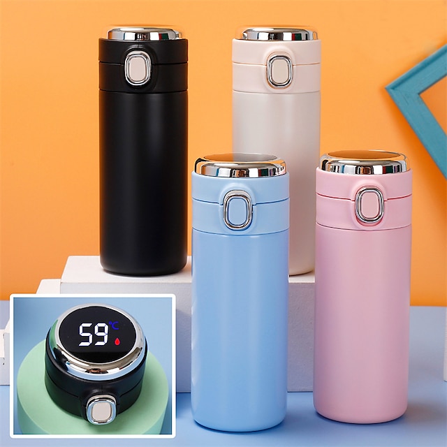  Smart Thermos Mug Mini Stainless Steel Thermos Cup Portable Leak Proof Water Cup with Filter Water Vacuum Tea Coffee Bottle Cup