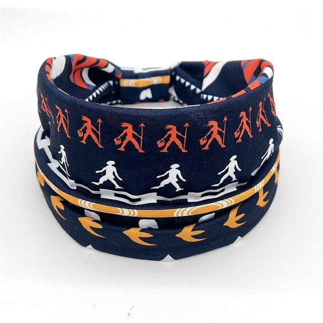 Faixas de cabelo femininas padrões impressos africanos borda larga elástico nó esportes yoga headbands feminino acessórios para o cabelo