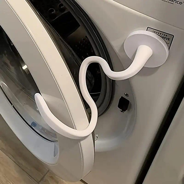  magnetisk frontbetjent vaskemaskinedørsprop - hold din vaskemaskinedør åben og stabil med fleksibel støtte - passer til de fleste vaskemaskiner og husvognslåger - 2,6 tommer/66 mm magnetisk base