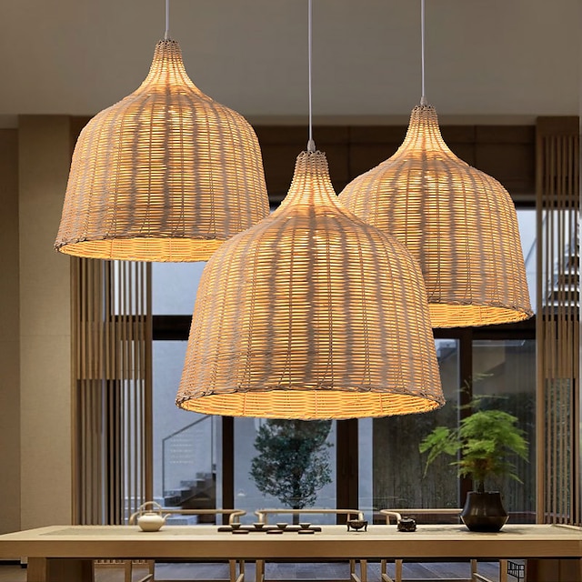  35 cm Design Lanternă Lumini pandantiv Bambus Stil Artistic Stil Oficial Stil modern Inspirat de natură Țara 110-120V 220-240V