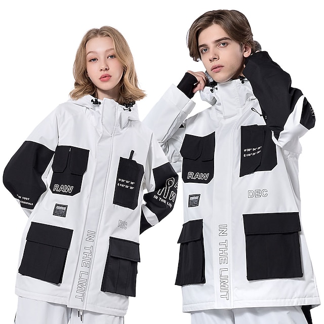  Men's Women's Ski Jacket Outdoor Winter Thermal Warm Reflective Waterproof Windproof Jacket for Snowboarding Ski Winter Sports