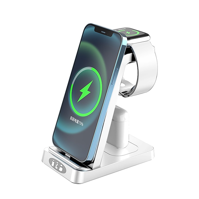  15W 3 in 1 Wireless Charger Stand Pad For iPhone 14 13 12 11 Apple Watch Fast Charging Dock Station for Airpods Pro iWatch 7 6
