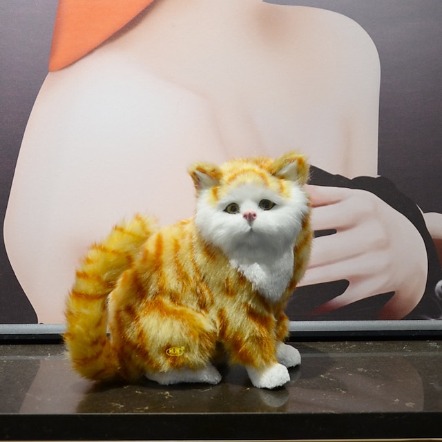  Simulované domácí zvíře dekorace svatební dárek řemesla kreativní dárek zevně sedící kočka vánoční dárek