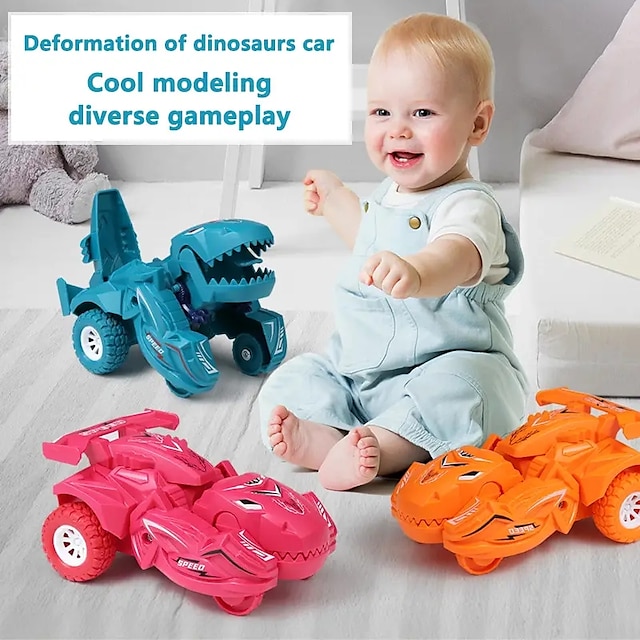  zdeformowany na skutek uderzenia dinozaur samochodzik bezwładnościowy samochód odporny na zderzenia i obrotowy wyścigi samochodzik dla chłopca prezent dla dzieci