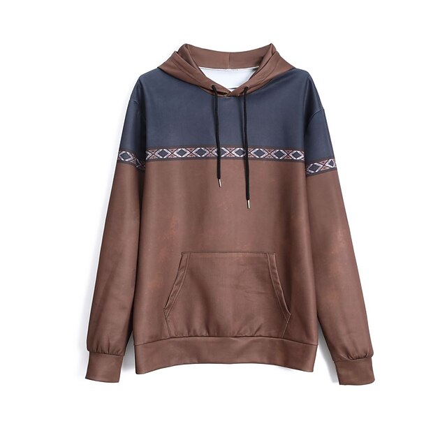 Men's Unisex Sweatshirt Pullover Button Up Hoodie Red Standing Collar Graphic Prints Reindeer
