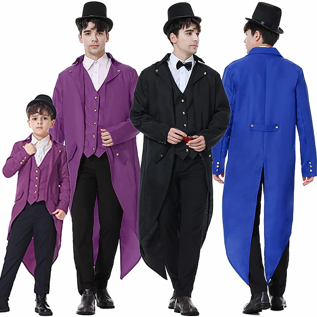 Men's Steampunk Vintage Tailcoat Jacket Medieval Costume Gothic Victorian Halloween Frock Coat2