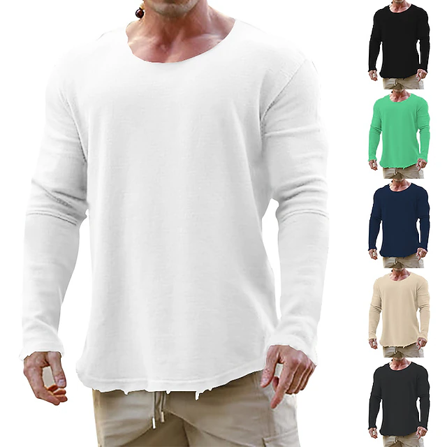 Men's Sweatshirt Apricot Black White Blue Green Crew Neck Plain Sports & Outdoor Daily Holiday Polyester Streetwear Basic Casual Spring & Fall Clothing Apparel Hoodies Sweatshirts Long Sleeve 16