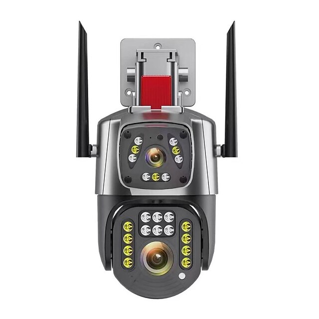  evkvo 5mp dual linse trådløse sikkerhedskameraer 10x digital zoom farve nattesyn 2-vejs lyd ptz fjernbetjening auto tracking forudindstillede punkter & krydstogtfunktioner til sikkerhed i hjemmet