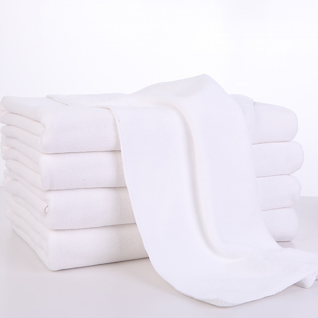  toallas blancas de hotel 70*140, toallas de baño, salones de belleza, toallas absorbentes, suaves y fáciles de secar