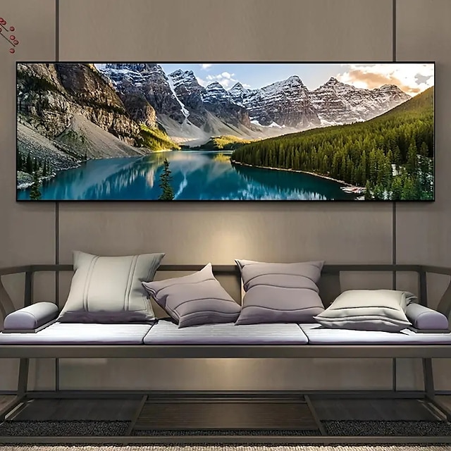  1 pz tela pittura lago foresta paesaggio di montagna pittura wall art decor per soggiorno camera da letto senza cornice