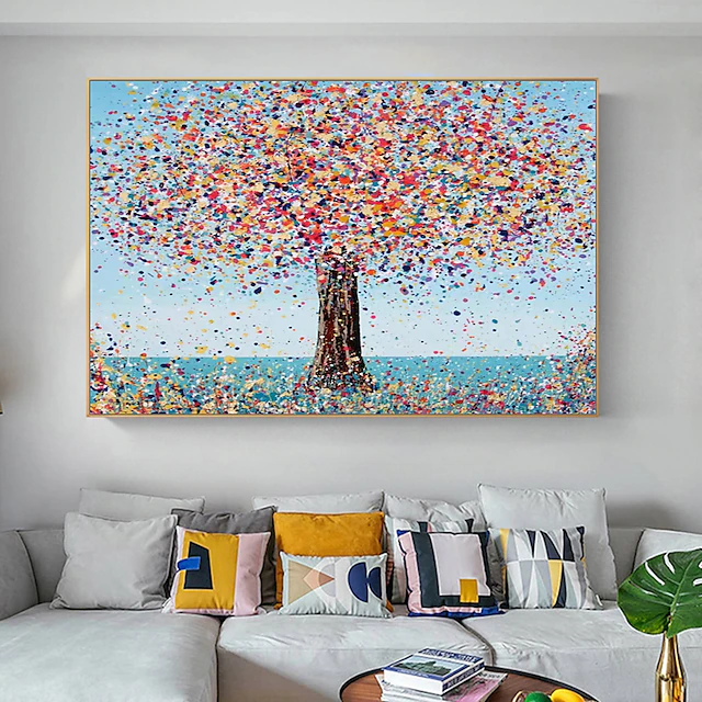 Mintura Handmade Abstract Thick texture Tree Landscap Oil Paintings On Mintura Handmade Abstract Thick texture Tree Landscap Oil Paintings On