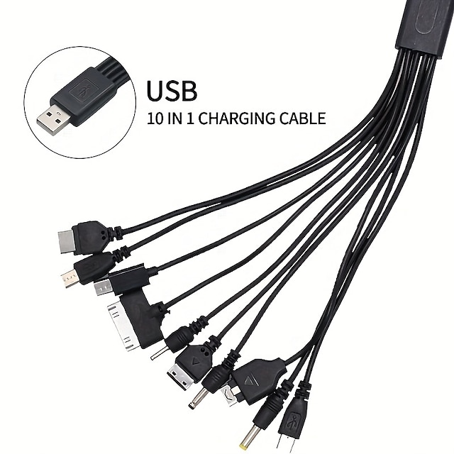  10-in-1 Data Wire Fast Charging For All Your Devices - Compatible With SP/3DS/NDSL/WiiU/PSP!