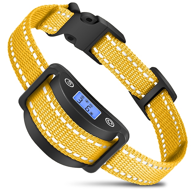  collare antiabbaio automatico per cani e gatti vibrazione con segnale acustico display LCD impermeabile ip65 sensibilità regolabile lungo tempo di attesa