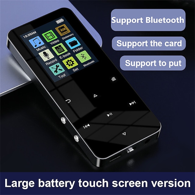  Q8 Met Bluetooth 5.0 MP3 Speler Full 1.8 inch Touch Screen  4GB 8GB 16GB 32GB MP4 Player Muziekspeler Met Ingebouwde Speaker Fm Radio Recorder