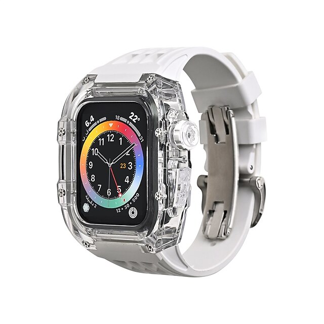  Sportsrem Kompatibel med Apple Watch-klokkereim 38mm 40mm 41mm 42mm 44mm 45mm 49mm Luksus Justerbar Pustende Silikon Erstatningsklokkerem til iwatch Ultra 2 Series 9 8 7 SE 6 5 4 3 2 1
