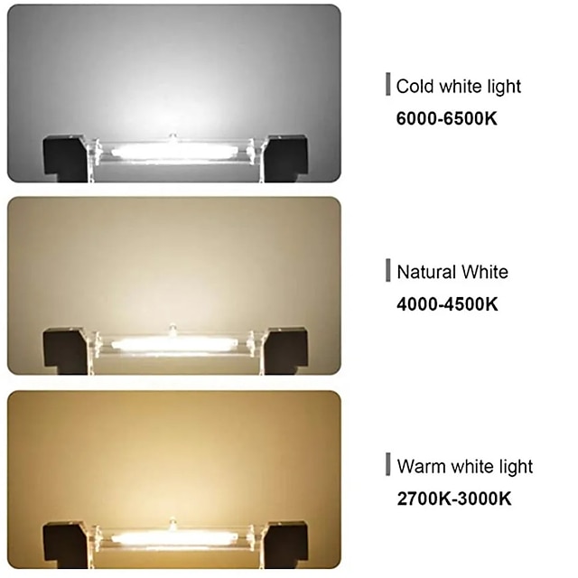  Hochleistungs-Cob R7S LED-Glasröhre 78 mm 118 mm 189 mm Cob-Lichterbirne AC110 V 220 V Zuhause ersetzen Halogenlampe