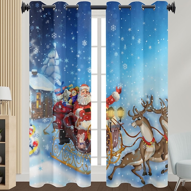 Red Christmas Curtains Panels For Bedroom Home Decor Christmas Series   Opwfxo1695261709741 