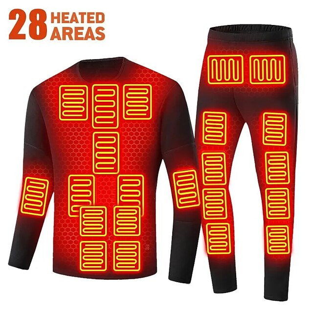 28 Area Heated Thermal Shirt Male Heated Thermal Underwear Woman/Men ...