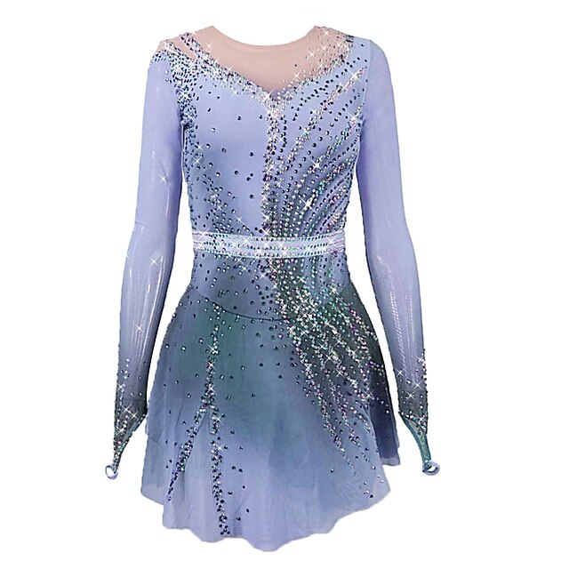 Eiskunstlaufkleid Damen Mädchen Eislaufen Kleider Rosa Blau Purpur