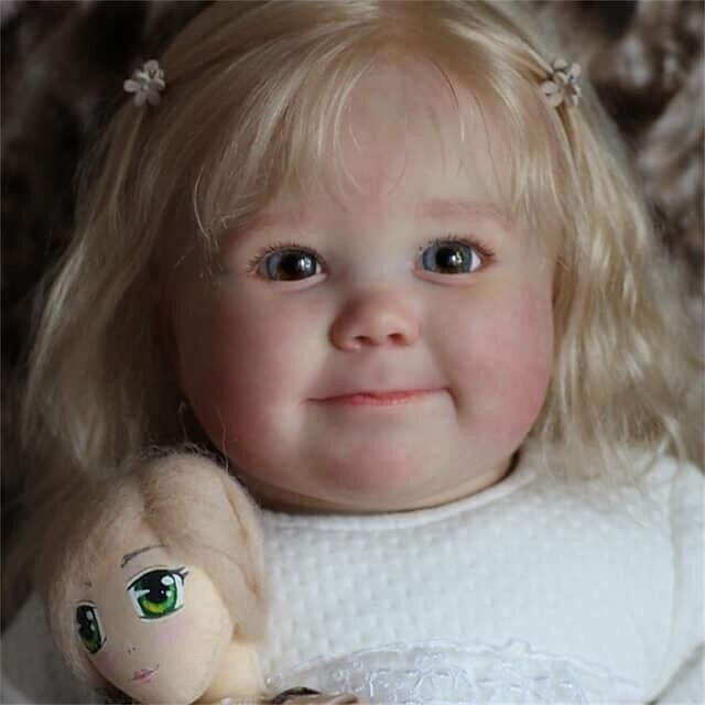  24 inch Dukke Genfødt baby dukke livagtige Sødt Ikke Giftig Kreativ Klæde med tøj og tilbehør til pigers fødselsdag og festival gaver