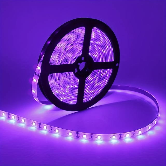  Halloween Purple Strip Light LED UV Black Light Strip Purple LED Light Strip USB Interface with Switch or Battery Box SMD2835 380-400NM UV LED No-waterproof Black Light Lamp