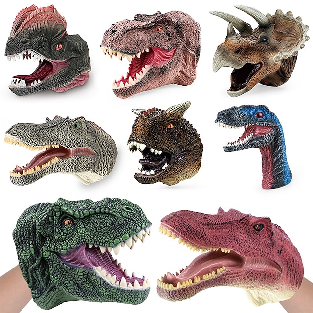  מדע וחינוך דגם כפפות קוגניטיביות מדמה צעצוע בובות יד בידור אינטראקטיבי של חיות ימיות של דינוזאור