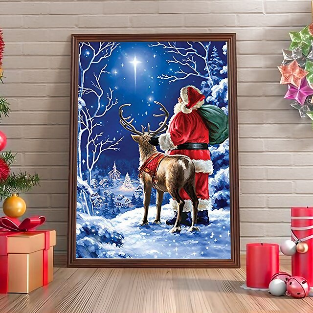 Christmas Wall Art Canvas Santa Claus Prints and Posters Pictures ...