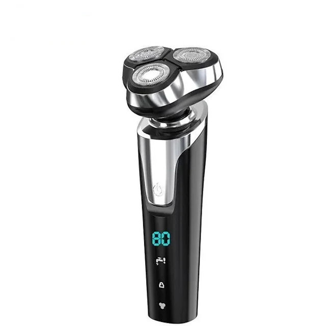 LCD Display Electric Shaver Dry/Wet Cordless Razor Type-C Quick Charging Rotary Floating Beard Trimmer 11