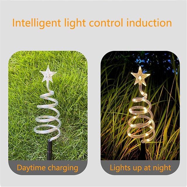 Solar Powered Christmas Tree Outdoor Lights Courtyard Decoration Lights