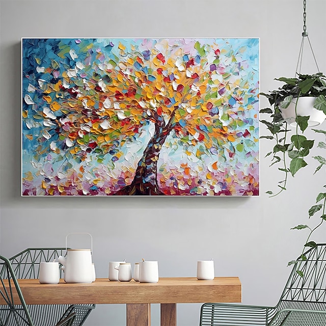  mintura käsintehty abstrakti paksu tekstuuri puu maisema öljymaalauksia kankaalle seinä taide sisustus moderni kuva kodin sisustukseen rullattu kehyksetön venyttämätön maalaus