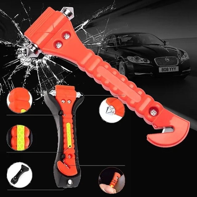  Car Safety Hammer Auto Emergency Glass Window Breaker Seat Belt Cutter Life-Saving Escape Car Emergency Tool