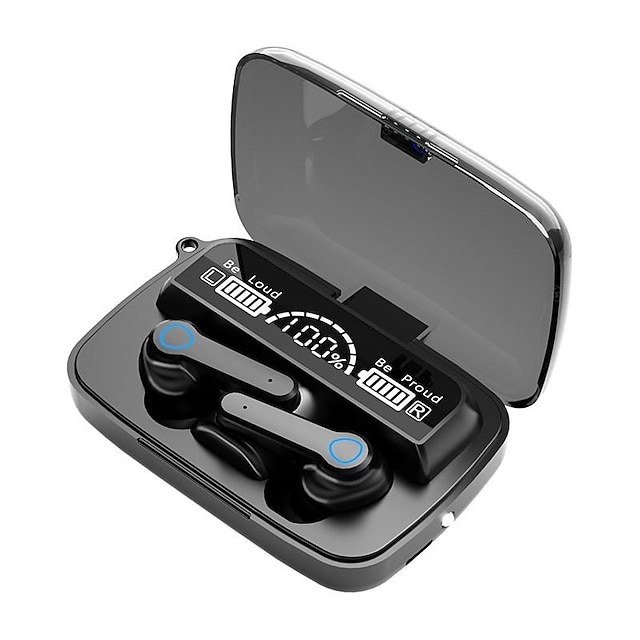  Écouteurs Bluetooth stéréo 9D TWS sans fil Bluetooth 5.1, casque de sport étanche, réduction du bruit, écouteurs intra-auriculaires avec étui de chargement