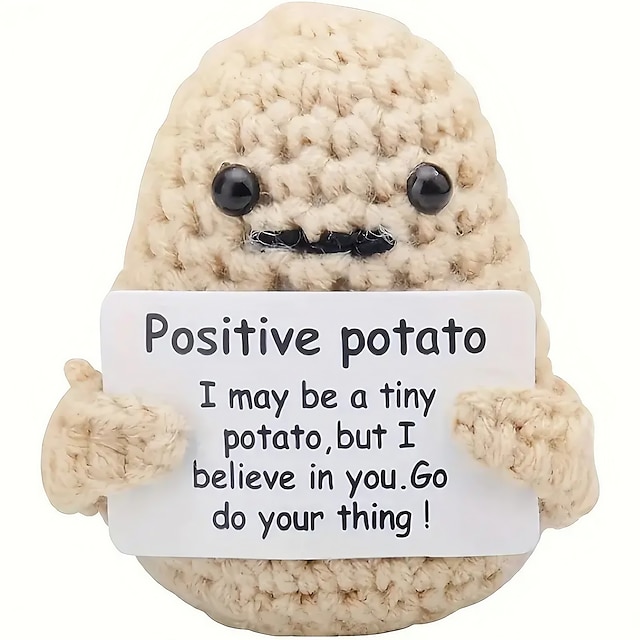  A Handmade Yarn 7cm Potato Funny Potato Emoticon Bag Handmade Hook Woven Hanging Buckle Pendant Cute And Playful