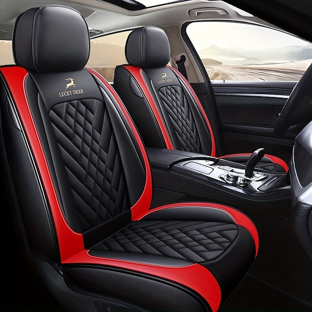  StarFire Car Seat Cover PU Leather Universal Automobiles Seat Covers Protect Cushion Interior Auto Front Chairs Cushions