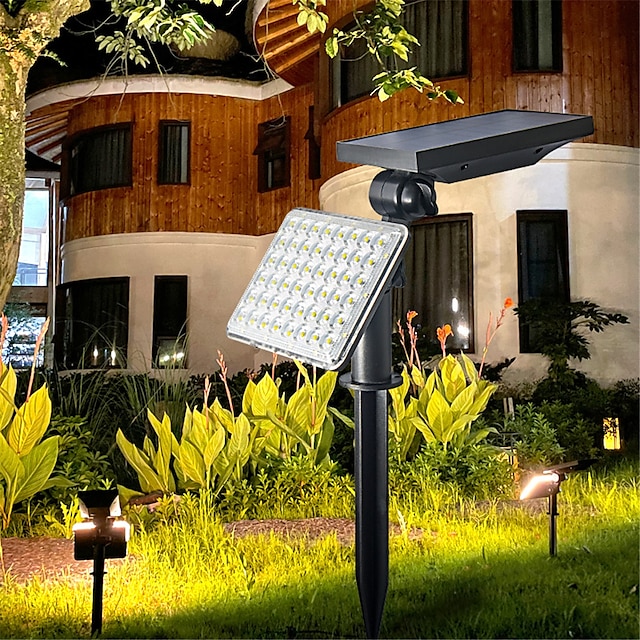  62 led solenergi hagelys justerbar utendørs solcellelampe vanntett veggbelysning for hagedekorasjonslys