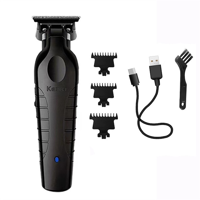  Kemei schwarze Haarschneidemaschine für Männer, kabellose Haarschneidemaschine zum Haarschneiden, professionelle Friseurschere, wiederaufladbare kabellose USB-Haarschneidemaschine