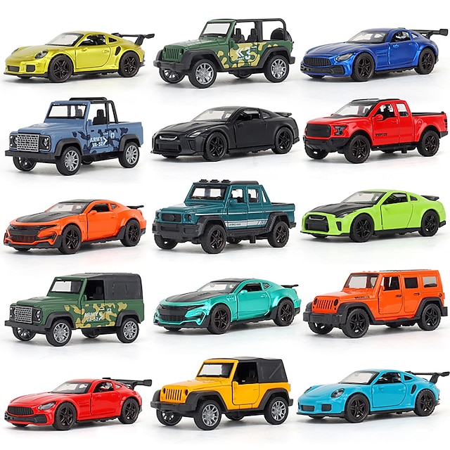  Toy 136 Return Force Three Door Alloy Simulation Sports Car Off-road Car Model Baking Cake Jewelry