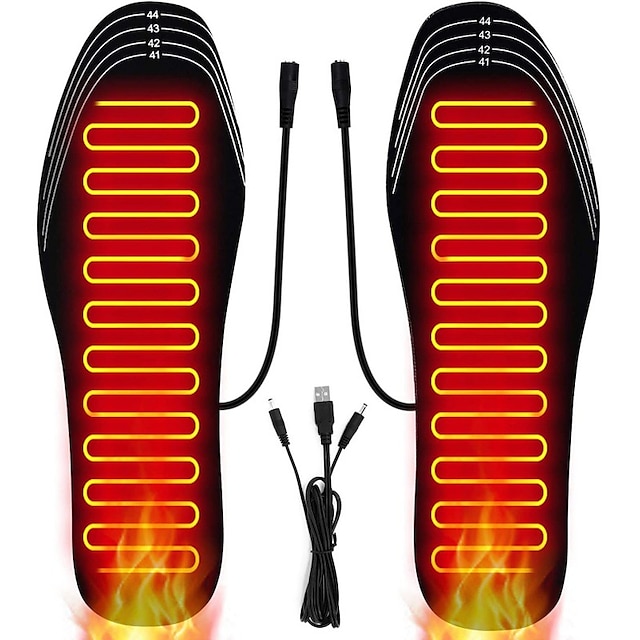  USB Heated Shoe Insoles Electric Foot Warming Pad, Rechargeable Heated Shoe Insoles Heated Boot Insoles, Winter Outdoor Skiing, Traveling In Snow, Keeping Feet Warm
