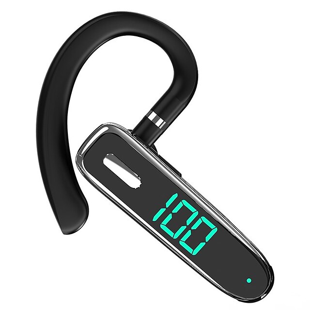  1Pc Long Standy Business Earpiece Bluetooth 5.3 Ear Hook Earphone Led Power Display Headset Noise Cancelling Bluetooth Headphone for Smartphone