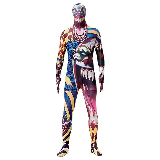 Skeleton / Skull Zalgo Monster Cosplay Costume Bodysuits Kid's Adults