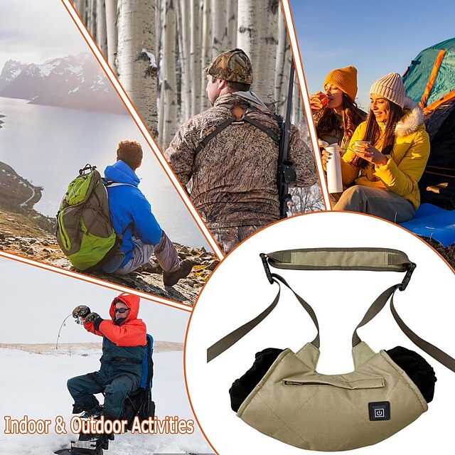 Pochette de manchon chauffante, pochette de manchon chauffant électrique  imperméable à l'eau pour le camping de chasse à l'extérieur de worki