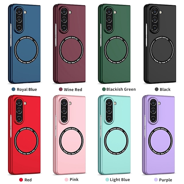  Phone Case For Samsung Galaxy Z Fold 7 Z Fold 6 Z Fold 5 Z Fold 4 Z Fold 3 Back Cover With Magsafe Support Wireless Charging Shockproof PC