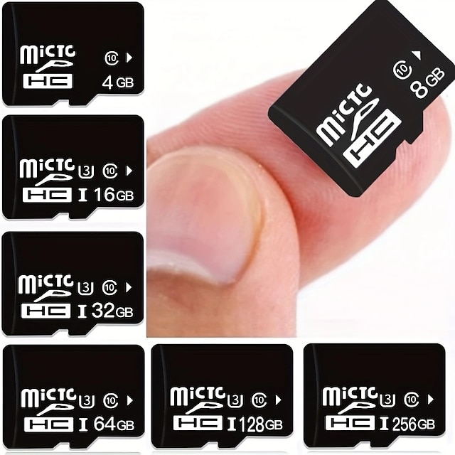  microdrive 256gb 128gb 64gb 32gb 16gb 8gb 4gb micro sd/tf minneskort class10 c10 kamera