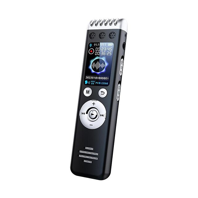  4/8/16/32/64GB Multi-function Digtal Voice Intelligent Noise Reduction Recorder Pen Dual Microphone Dictaphone Mp3 Player Professional Recording Of Conference Interview Mobile Hard Disk Drive USB