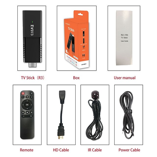 TV Smart Stick 1080P 4K Android 10 2GB RAM 8GB ROM Wifi HDMI compatible ...