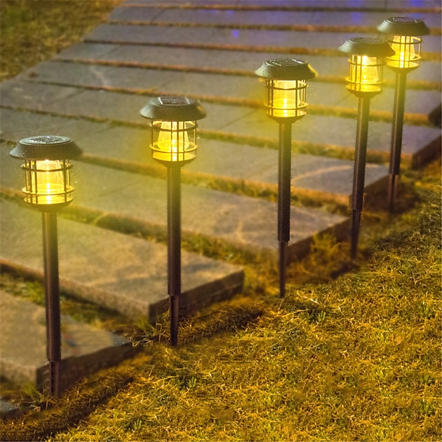  kültéri napelemes út lámpa led fényvezérlő pázsit lámpa kerti dekoratív dugós lámpák vízálló udvari lámpák kültéri lámpák