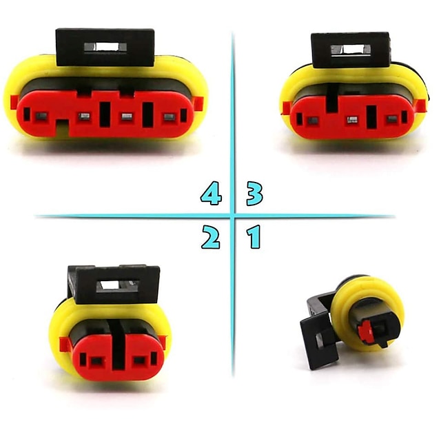 352Pcs Waterproof Car Electrical Connector Terminals Automotive Electrical Wire Connector Plug Kit 1/2/3/4 Pin Connectors Male
