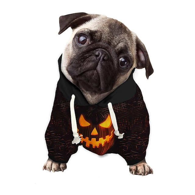  Halloween Dog Hoodie Dog Cat Sweatshirt Fashion Casual Outdoor Casual Daily Dog Clothes Puppy Clothes Dog Outfits Waterproof Green Costume for Girl and Boy Dog Polyster XXL